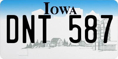 IA license plate DNT587