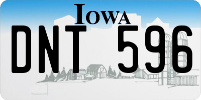IA license plate DNT596