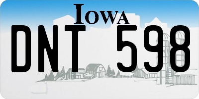 IA license plate DNT598