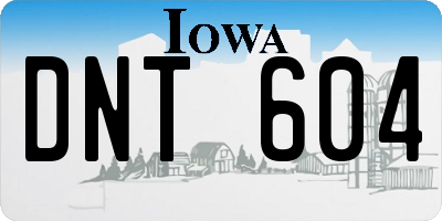 IA license plate DNT604