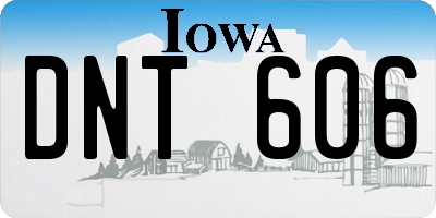 IA license plate DNT606