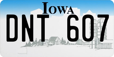 IA license plate DNT607