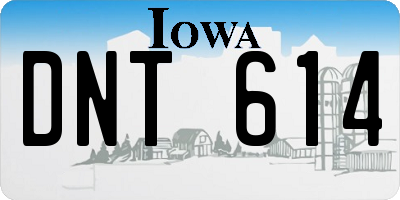 IA license plate DNT614