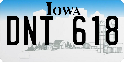 IA license plate DNT618