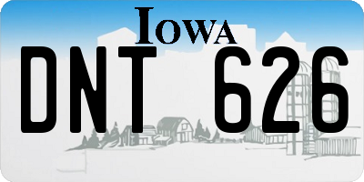 IA license plate DNT626