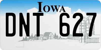 IA license plate DNT627