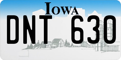 IA license plate DNT630