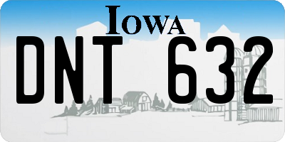 IA license plate DNT632