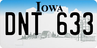 IA license plate DNT633