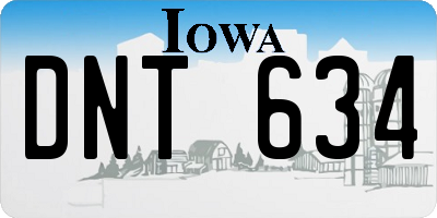 IA license plate DNT634