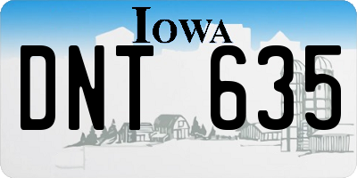 IA license plate DNT635