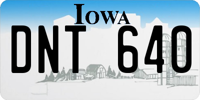 IA license plate DNT640