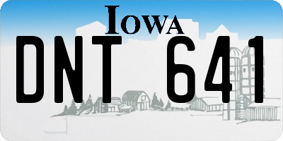IA license plate DNT641