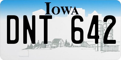 IA license plate DNT642