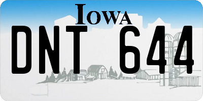 IA license plate DNT644
