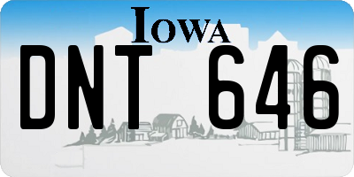 IA license plate DNT646
