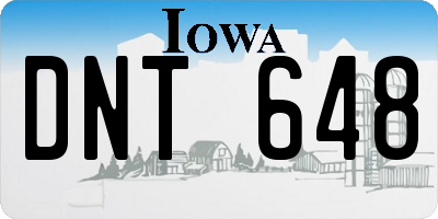 IA license plate DNT648