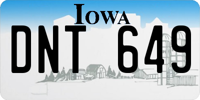 IA license plate DNT649