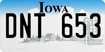 IA license plate DNT653