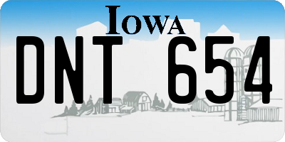 IA license plate DNT654
