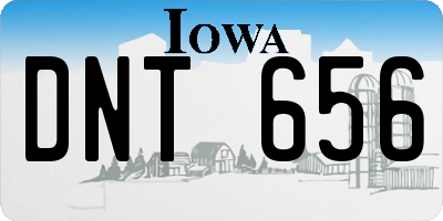 IA license plate DNT656