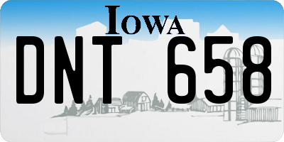 IA license plate DNT658