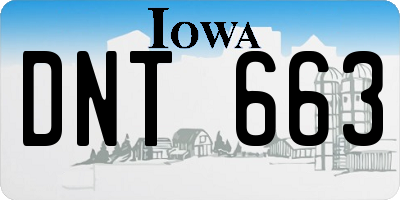 IA license plate DNT663