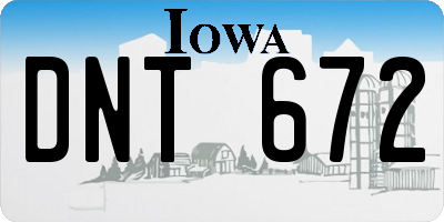 IA license plate DNT672