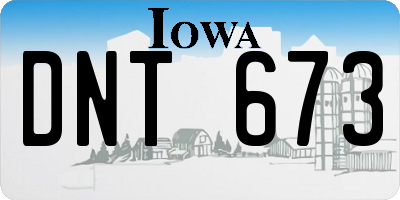 IA license plate DNT673