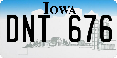 IA license plate DNT676
