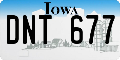 IA license plate DNT677