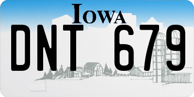IA license plate DNT679