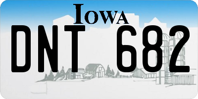 IA license plate DNT682