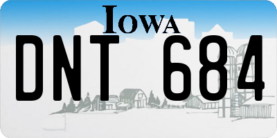 IA license plate DNT684