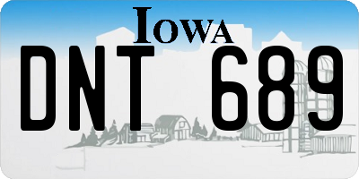 IA license plate DNT689