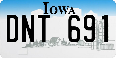 IA license plate DNT691