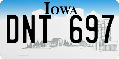 IA license plate DNT697