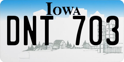 IA license plate DNT703