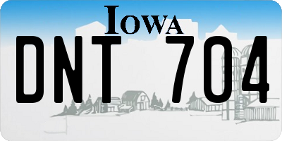 IA license plate DNT704