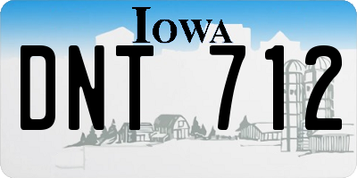 IA license plate DNT712