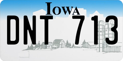 IA license plate DNT713