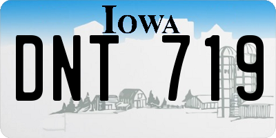 IA license plate DNT719