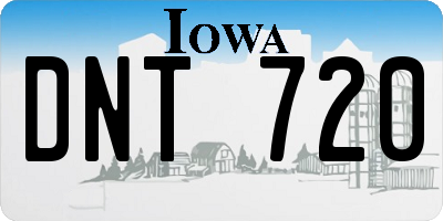 IA license plate DNT720
