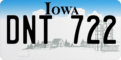 IA license plate DNT722