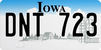 IA license plate DNT723