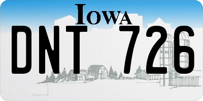 IA license plate DNT726