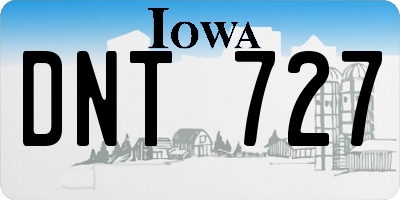 IA license plate DNT727