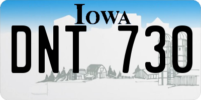 IA license plate DNT730