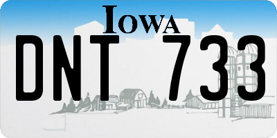 IA license plate DNT733