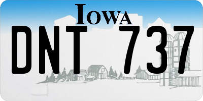 IA license plate DNT737